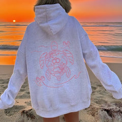 Turtle Embroidered Hoddie