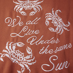 Brown Dessert Embroidered Hoodie