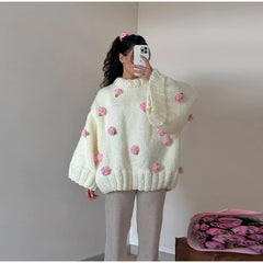 Rose Embellished Sweater