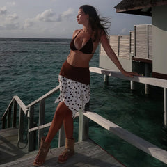 Polka Dot Low Rise Irregular Short Skirt - Streetwear A-Line