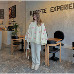 Rose Embellished Sweater