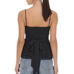 Polka Dot Corset Cami Back Tie Top