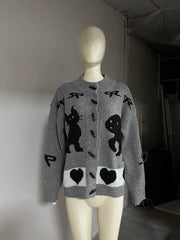 Printed Graphic Cardigan