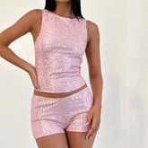 Glitter Crop Tank Top