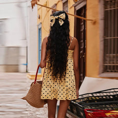 Cami Yellow Polka Dot Mini Dress