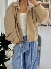 Striped Drawstring Puff Pants