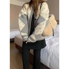 Print Knitted Cardigan