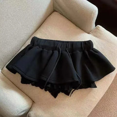 Grey Drawstring Mini Blommers Skort