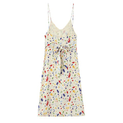Floral patterned dress on a white background