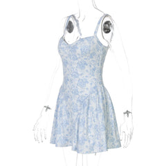 Printed Floral A-line Mini Dress