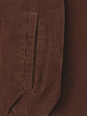 Brown Coudroy Zipper Jacket