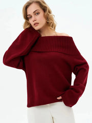 Off Shoulder Knit Sweater