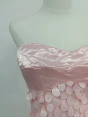 Strapless Sequins Beaded Midi Dress - A-Line Fit