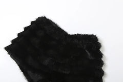 Black Furry High Waist Shorts