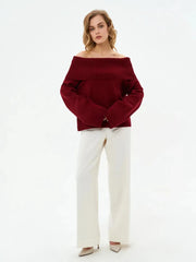 Off Shoulder Knit Sweater