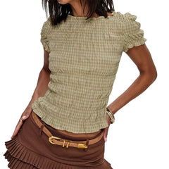 Short Sleeve Smocked Top