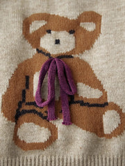 Bear Bow Button Up Cardigan