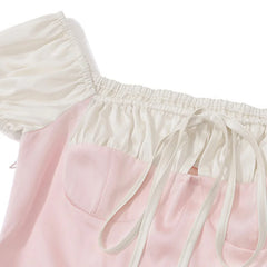 Pink Off-Shoulder Sleeves Maxi Dress