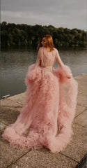 Long Tulle Fluffy Sleepwear Robes