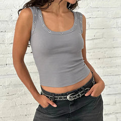 Metal Hollow Out Vest Top
