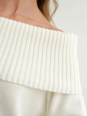 Off Shoulder Knit Sweater