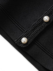 Colorblock Round Neck Sleeveless Top And High Waist Mini Skirt Set