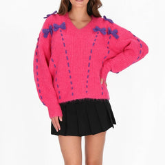 Drawstring Bow Sweater