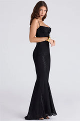 Spaghetti Strap Fishtail Long Dress