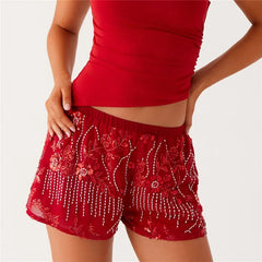 Sequin Bead Embellished Shorts