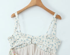 Floral Print Sling Mini Dress