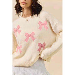 Knit Heart/Bow Sweater