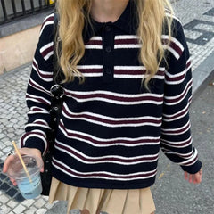 Striped Knitted Sweatshirt