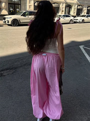 Striped Drawstring Puff Pants