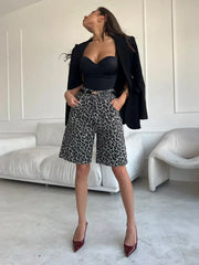 Leopard Knee Length Pants