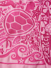 Embroidered Long Sleeve Hooded Sweatshirt