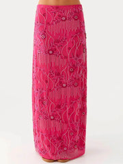 Sequins Embroidery Maxi Skirt