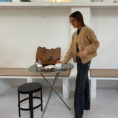 Star Print High Waited Jeans