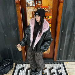 Fuax Fur Hooded Parkas