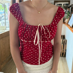 Polka Dot Milkmaid Baby Tee
