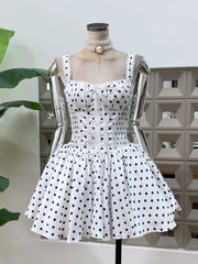 Polka Dot Corset Mini Dress