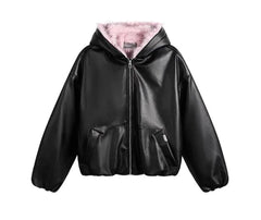 Fuax Fur Hooded Parkas