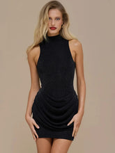 Glitter Ruched Mini Tank Dress