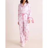 Bow/Heart Print Loungewear Pajamas Set