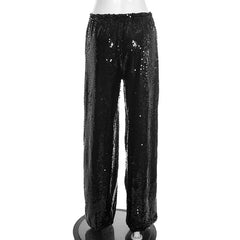 Sequin Wide-Leg Pants