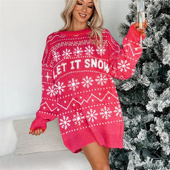 Winter Let It Snow Snowflake Sweater