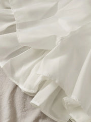 Women's high waist A-line mini skirt in a solid color.