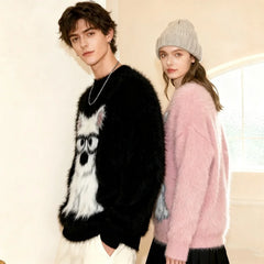 Cartoon Dog Graphic Sweater