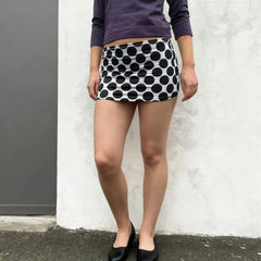 Polka Dot Pencil Mini Skirt