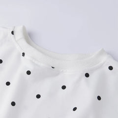 Polka Dots Sweatshirt And Shorts Co‑ord Set