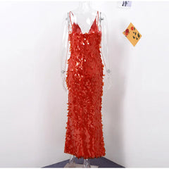 Sequined Slip Long Dress